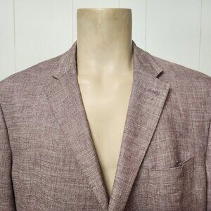 Joseph Abboud blazer 50L men's linen blend cranberry red